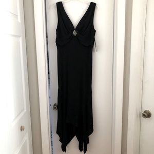S.L. Fashions Black Midi Dress
